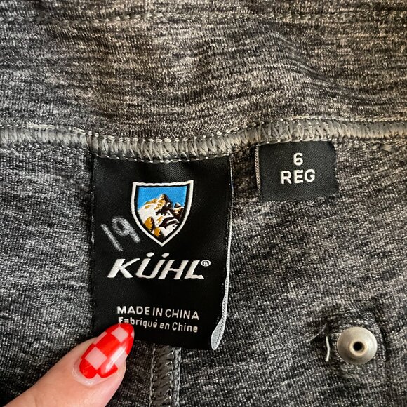 Kuhl Women 6 Reg Heathered Gray Mova Pants Drawstring Pockets Wide Leg Outdoor - Picture 9 of 10